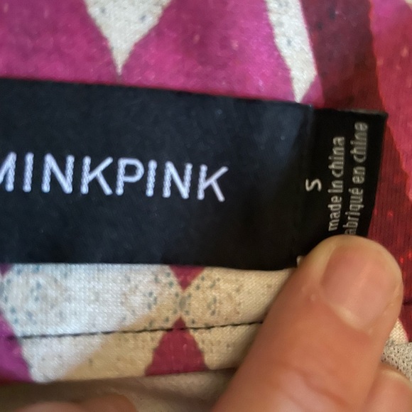 Mink pink geometric skirt - Picture 3 of 3